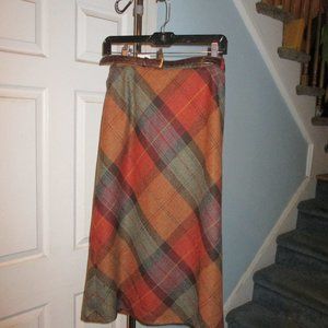 BASLER Wool Lined Plaid Skirt - with Tags